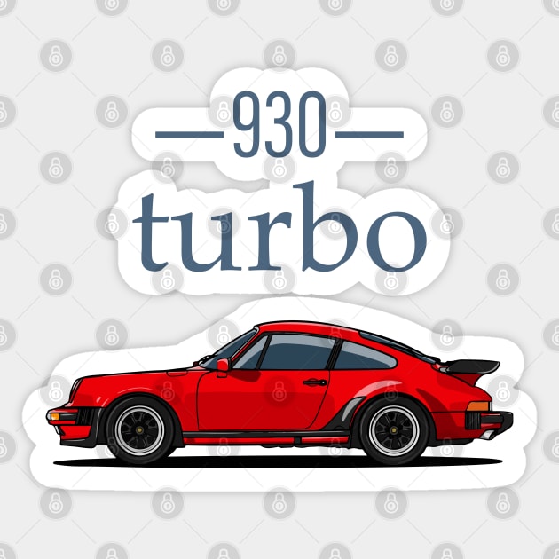 930 turbo Sticker by HSDESIGNS